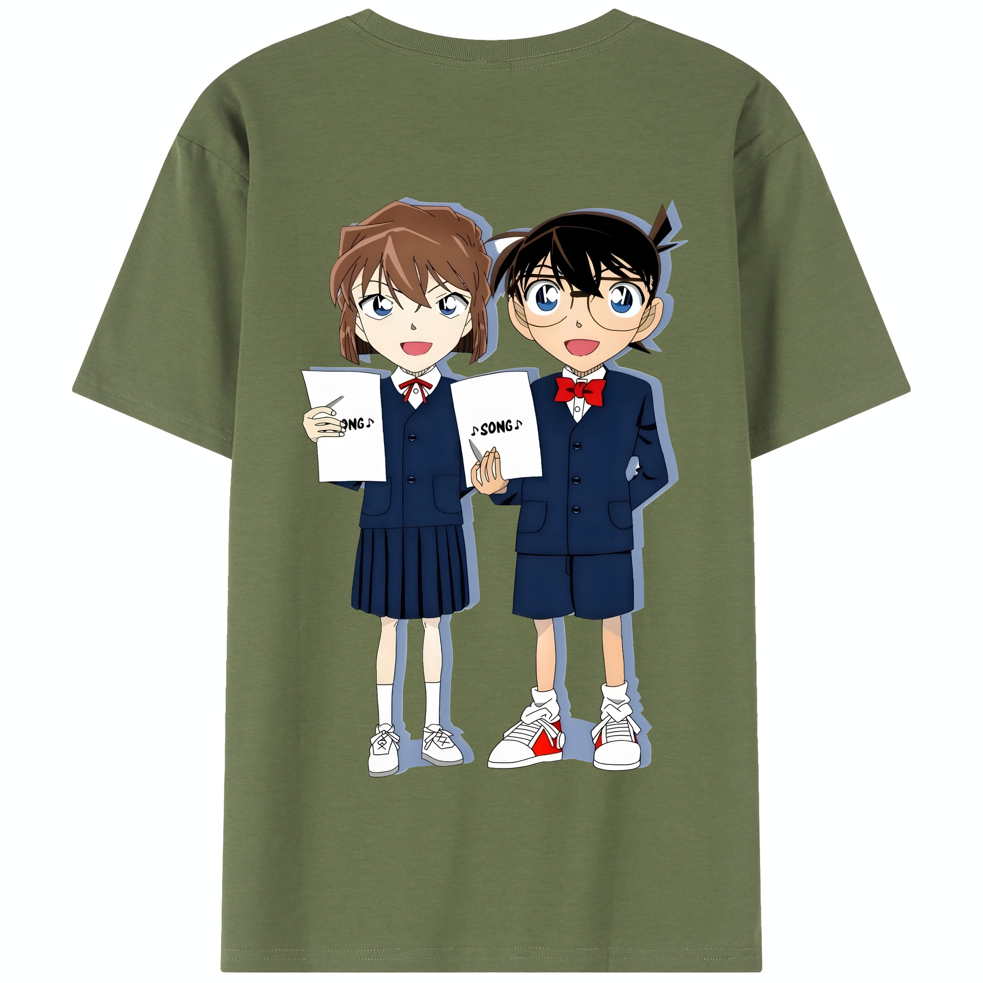 （画像用） 名探偵コナン 灰原 哀 はいばら あい Detective Conan Anita Hailey、Vi Graythorn Haibara Ai 綿100％半袖Tシャツ（背面プリント）